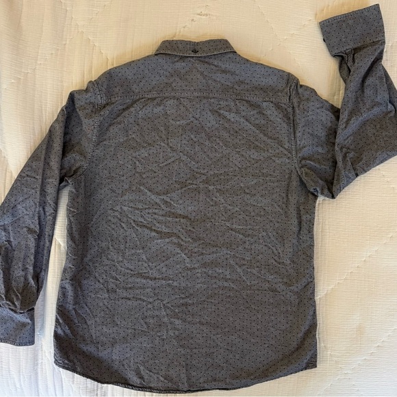 🇬🇧 Ben Sherman Mod Fit Button-Down Shirt Navy Blazer Polka Dot 100% Cotton XL 🇬🇧 - Picture 7 of 14